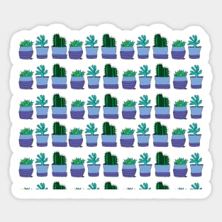 Assorted Potted Plants Pattern Sticker